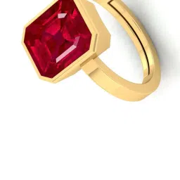 10.25 Ratti Burma Ruby Manik Gemstone Ring A1 Quality Stone Ruby Brass Plated Ring-image-8