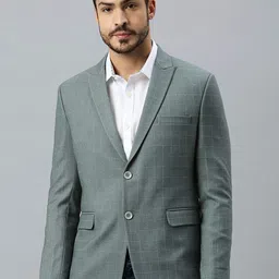 ESSAS club Men Checked Single Breasted Blazer-41