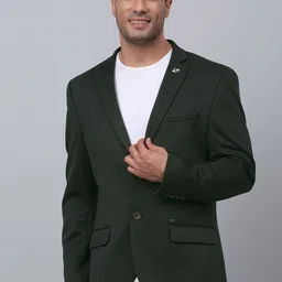Cantabil Notched Lapel Single-Breasted Formal Blazer-image-10