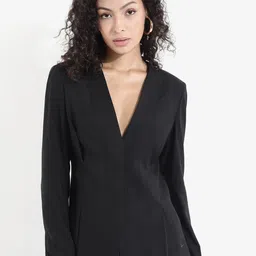 RAREISM CHARAL Notched Lapel Single-Breasted Blazer-picture-43