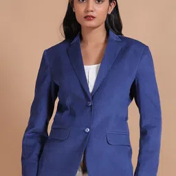 Talethread Single-Breasted Corduroy Cotton Blazer-image-89