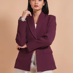 Talethread Peaked Lapel Collar Single-Breasted Casual Blazer-picture-13