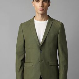 Louis Philippe Sport Notched Lapel Slim-Fit Single-Breasted Pure Cotton Casual Blazer-picture-24