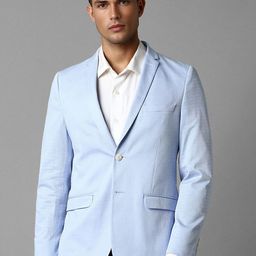 Louis Philippe Sport Super Slim-Fit Pure Cotton Single-Breasted Casual Blazer-image-82