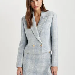 DeFacto Self-Designed Notched Lapel Double-Breasted Casual Blazer-52