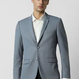 Van Heusen Self Design Ultra Slim-Fit Single Breasted Blazer-image-67