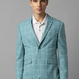 Louis Philippe Men Checked Slim-Fit Single Breasted Formal Blazer-picture-24