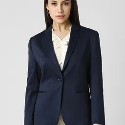 Van Heusen Woman Notched Lapel Collar Single Breasted Formal Blazers-image-100