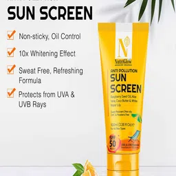 Nutriglow Advanced Organics Sustainable Sun Screen SPF 50-100ml &Moisturizer SPF 20-100ml image 2