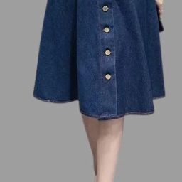 Women Solid A-line Blue Skirt-image-39