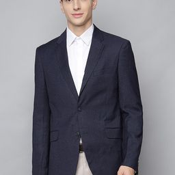 LINDBERGH Men Navy Blue Solid Single Breasted Blazer-image-28