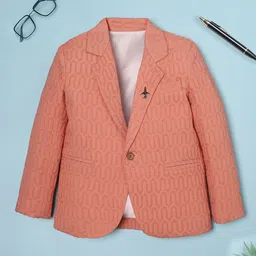 Ridokidz Boys Notched Lapel Single Breasted Blazer-10