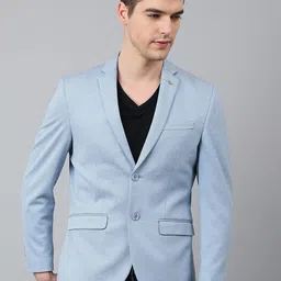 Richlook Men Notched Lapel Regular-Fit Single-Breasted Casual Blazer-image-34