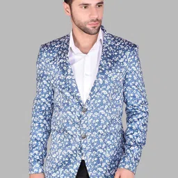 PRINTCULTR Floral Printed Notched Lapel Collar Single-Breasted Blazers-picture-20