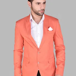 PRINTCULTR Notched Lapel Collar Single-Breasted Blazers-22