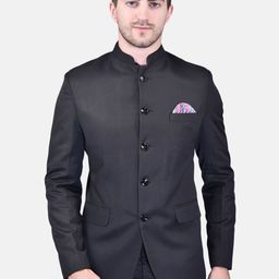 PRINTCULTR Mandarin Collar Long Sleeves Bandhgala Blazers-image-39