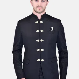 PRINTCULTR Mandarin Collar Long Sleeves Regular Fit Bandhgala-image-52