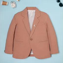 Ridokidz Boys Tailored-Fit Notched Lapel Collar Single Breasted Blazer-image-89