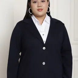 theRebelinme Plus Size Single-Breasted Casual Blazer-image-71