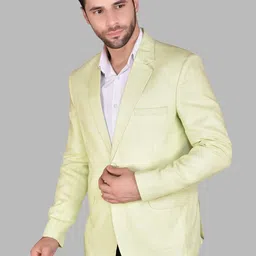 PRINTCULTR Notched Lapel Collar Single-Breasted Blazers-41