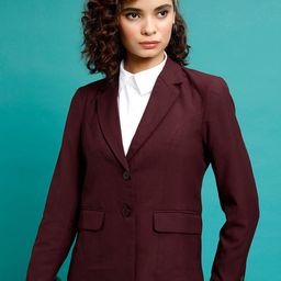 CHIC BY TOKYO TALKIES Notched Lapel Single-Breasted Casual Blazer-image-58