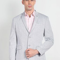 Arrow Slim Fit Notched Lapel Single-Breasted Formal Blazers-image-96