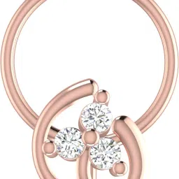 avsar Prisha 14kt Cubic Zirconia Rose Gold Nose Wire-image-79