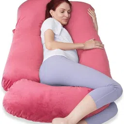 vijay J Shape Microfiber Solid Pregnancy Pillow Microfibre Solid Pregnancy Pillow Pack of 1-picture-49