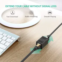 Fedus RJ45 Coupler Ethernet Coupler Cat7, Cat6 Cat5e RJ45 8P8C Inline lan Coupler Pack of 2 Lan Adapter image 4