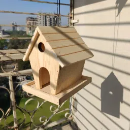 Natural Wood Birdhouse - Handmade and Durable - Provides a Safe Haven for Birds Bird House-image-25