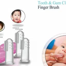 pack of 3 Baby Silicone Finger Toothbrush with case for Easy Cleaning, Massaging, and Soothing Gums, Oral Hygiene Ultra Soft Toothbrush-16