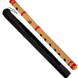 Flute G Scale Middle Size Bamboo Flute (Bansuri) 17 inch With Carry Bag Bamboo Flute-38
