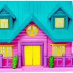 Doll house Play Set of 18 pcs. Lovely Classic Shape Design Funny House-3
