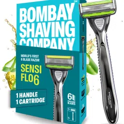 Sensi Flo6 | 6 Blade Sensitive Razor for Men with Beard Shaper, Men-64