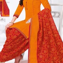 Unstitched Crepe Salwar Suit Material Printed-picture-23