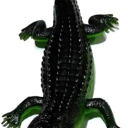 rubber crocodile model figures kids gift joke props gray, size 30/8 cm. Bath Toy-image-104