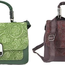 Green, Brown Women Sling Bag Women Embossed Textured Flap Sling Bag with Adjustable Strap-image-69