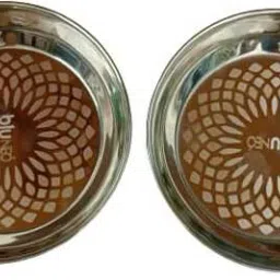 Stainless Steel Laser designer Halwa Plate/ Snacks/ Desert Plate Quarter Plate-image-83