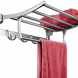 Multipurpose Shelf and Rack, Holder, Stand Chrome Finished 24 inch 2 Bar Towel Rod-16