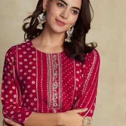 Women Printed Viscose Rayon Straight Kurta-picture-27