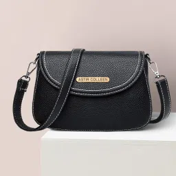 Black Women Sling Bag - Medium Women's & Girl's Sling Bag - Stitch-image-70