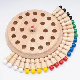 hkc house Wooden Memory Chess Board Game Ideal for Cognitive Development and Family Fun Word Games image 2