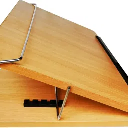 Novelty Store Solid Compartments Foldabel, Height Adjustable, Comfotable Writing/Sketching/Drawing Table/Laptop Stand/Table Top Wooden-Light-15 x 21 Laptop Stand-23