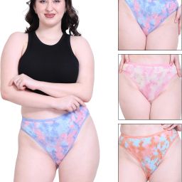 Pack of 3 Women Hipster Multicolor Panty-image-86