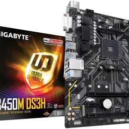 GIGABYTE B450M DS3H (AMD Ryzen AM4/M.2/HMDI/DVI/USB 3.1/DDR4/Micro ATX) AM4Socket Micro-ATX AMD B450 Chipset DDR4 Motherboard for Desktop image 2
