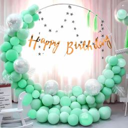 66Pcs Mint Green Balloon Birthday Decoration Kit with Banner-image-43