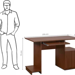 delite kom Glide Engineered Wood Study Table image 4