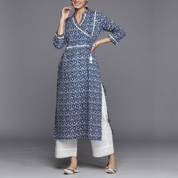 varanga Women Printed Pure Cotton A-line Kurta-picture-7