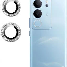 Mobeezy Back Camera Lens Ring Guard Protector for Vivo V29 Camera Ring – Luxury Metal Lens Protector with Rhinestone Diamond-image-71