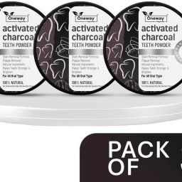 Activated Charcoal Teeth Whitening Powder with Stain Removal Formula (3x100gm)-image-57